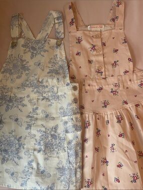 Emma & Sam Pink Floral overalls dress